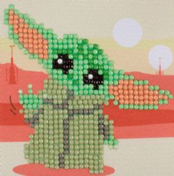 DIAMOND DOTZ STAR WARS - BRODERIE DIAMANT - LE MANDALORIAN - GROGU FUN - MOTIF PARTIEL
